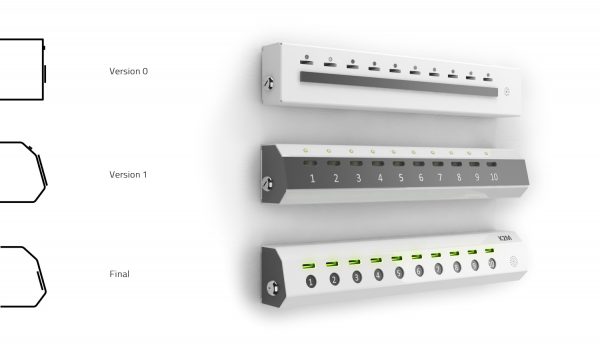 Entwicklungsschritte von der Konstruktion vom Schlüsselgehäuse